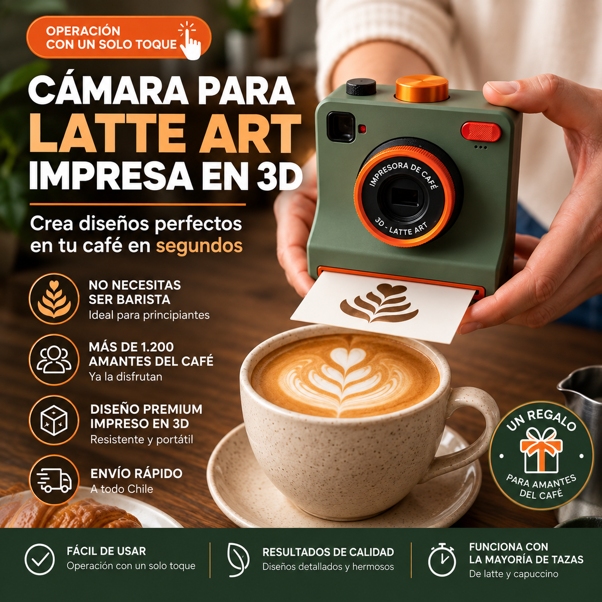 Impresora de fotos para café Snap Latte